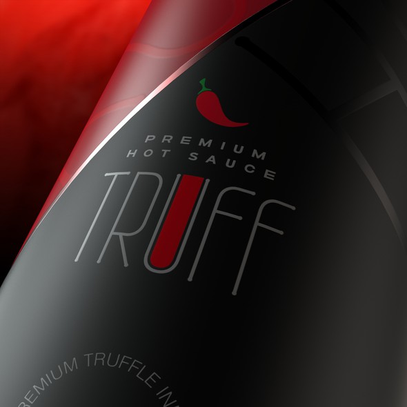 Sauce packaging with the title 'Hot Sauce packaging design'