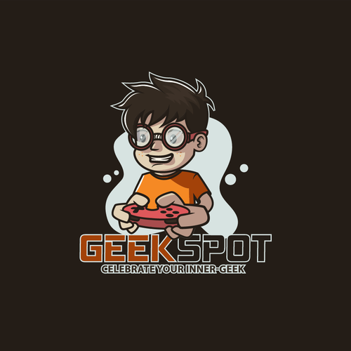 Game controller design with the title 'Logo for geek spot'