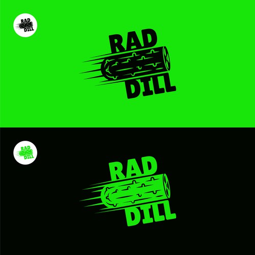Pickleball  logo with the title 'Rad Dill Logo'