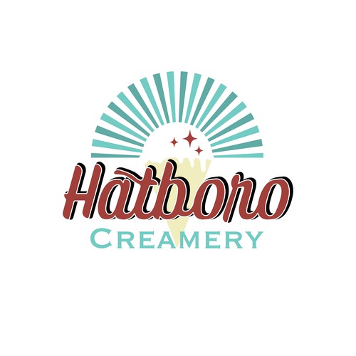 Ice cream shop design with the title 'Ice Cream Shop Logo'