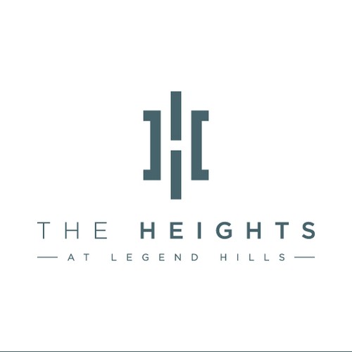 Letter logo with the title 'The Heights At Legend Hills'