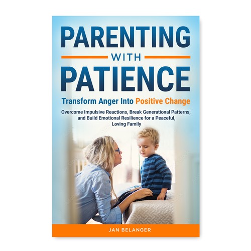 Parenting book cover with the title 'Parenting with patience - Book cover'