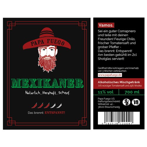 Drawing label with the title 'Entwurf für ein Etikette '