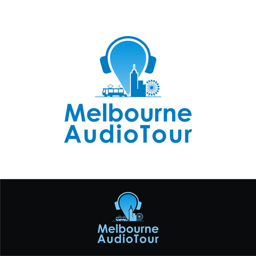Tour logo with the title 'Melbourne Audio Tour'