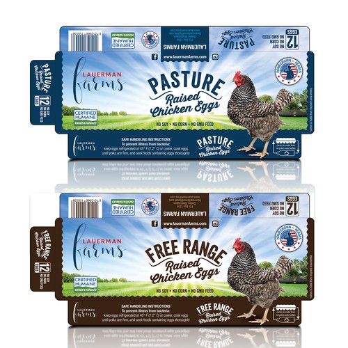 Strong packaging with the title 'PASTURE RAISED EGGS'