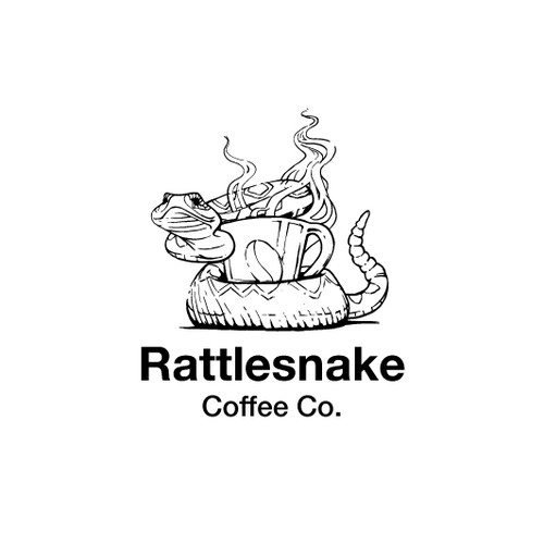 Snake design with the title 'Rattlesnake Coffee Co.'