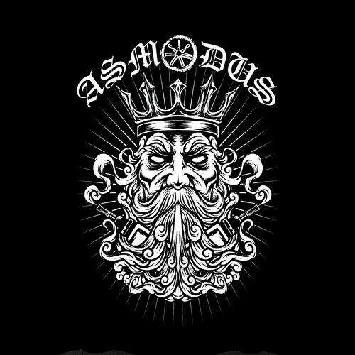 Vape design with the title 'Asmodus t-shirt'