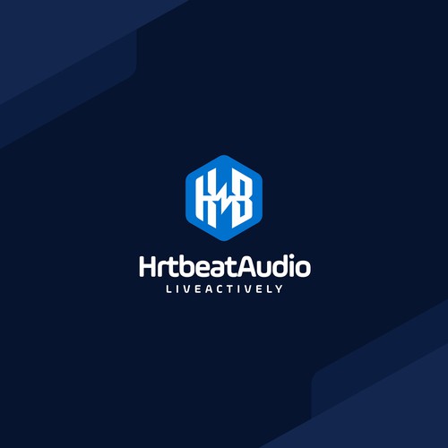 AV logo with the title 'Logo Concept for HrtbeatAudio'