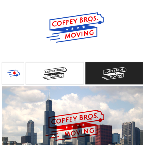 Moving design with the title 'Logo design proposal for a moving company'