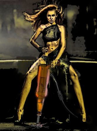 Photography artwork with the title 'Strong Women for strong beer!'