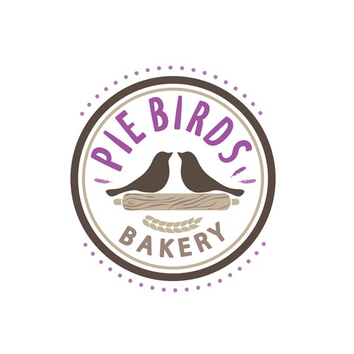 Pie design with the title 'Pie Birds Bakery'