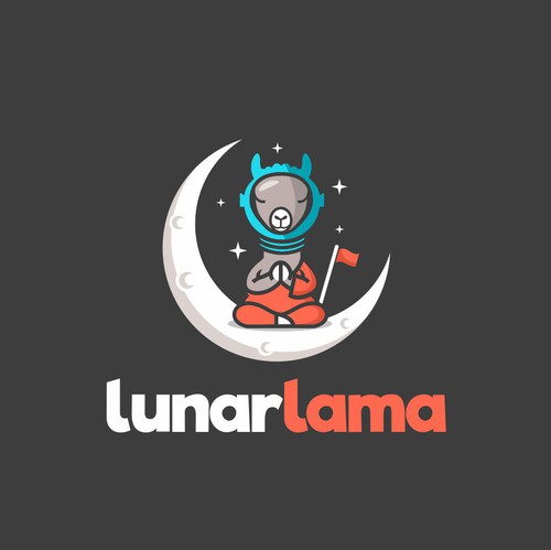 Yoga logo with the title 'Lunarlama'