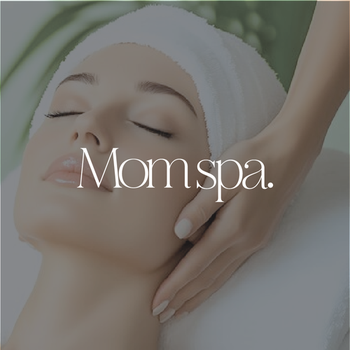 Esthetician logo with the title 'sophesticated logo for momspa'
