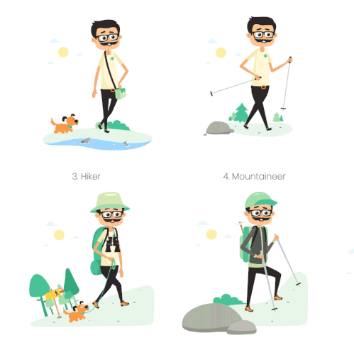 Motion design with the title 'Animated illustrations'