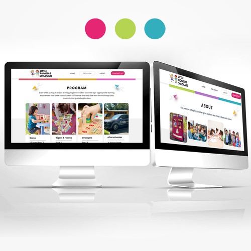 Healthcare design with the title 'Little Pioneers Childcare'