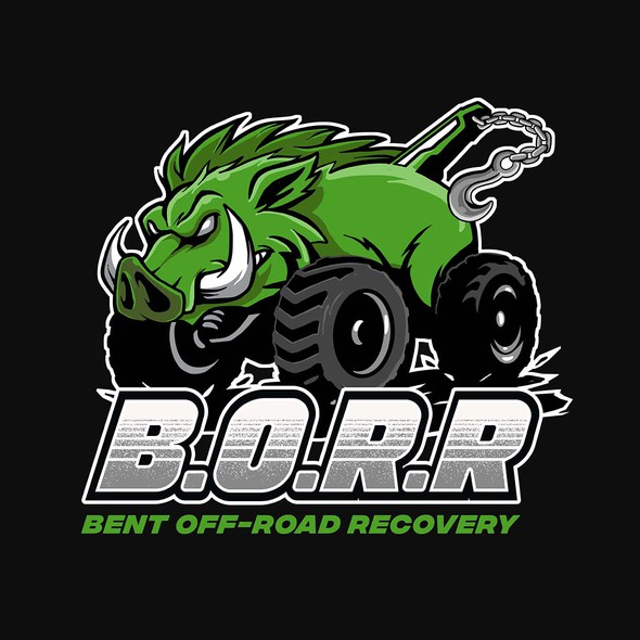 Wild boar logo with the title 'Logo contest winner '