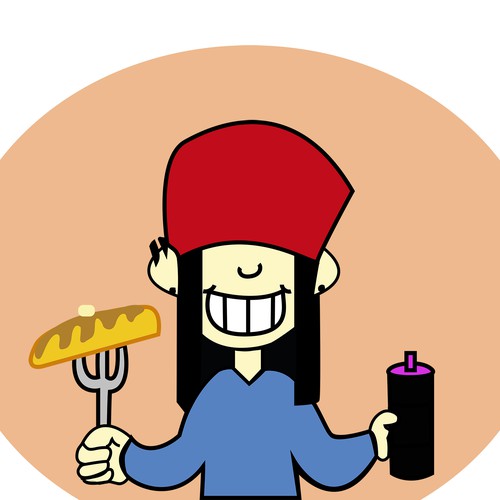 Pancake design with the title 'Mascot for cafe'