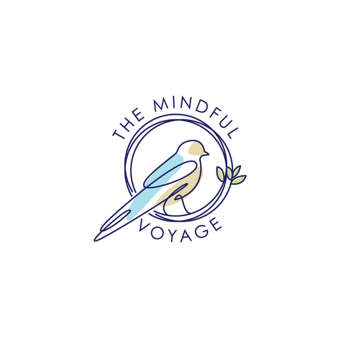 Line drawing design with the title 'The Mindful Voyage'