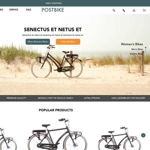 Sophisticated website with the title 'E-commerce site'