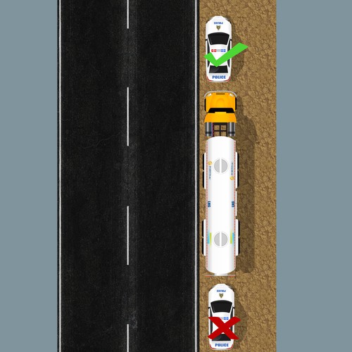 Truck artwork with the title 'Truck Illustration for safety'