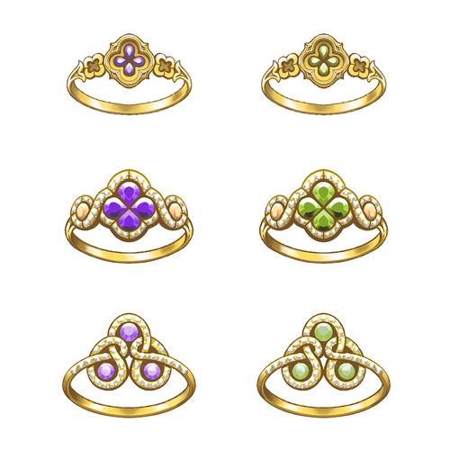 Conceptual artwork with the title 'Jewellery rings design'