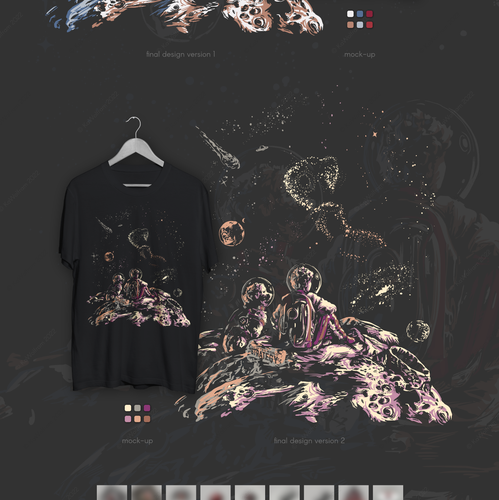 Dog t-shirt with the title 'Outer space shirt design'