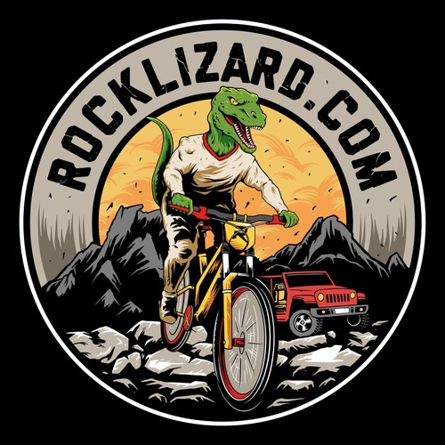 Lizard design with the title 'Logo proposal for outdoor sport brand'