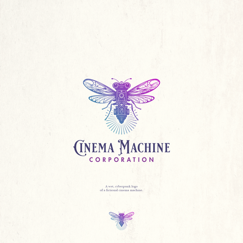 Steampunk design with the title 'Cinema Machine Corporation'