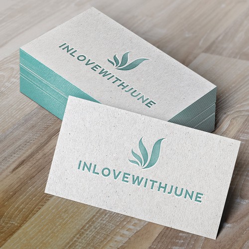 Surfing logo with the title 'Inlovewithjune - slow fashion for surfers'