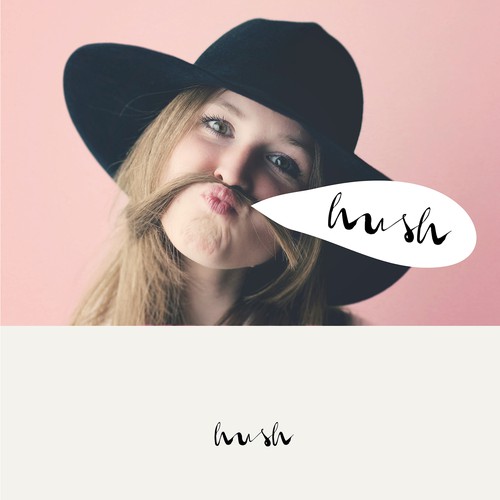 Makeup logo with the title 'Hush branding'