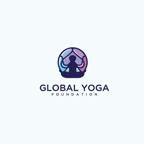 Outline logo with the title 'GLOBAL YOGA FOUNDATION'