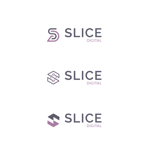 Solution logo with the title 'Slice digital - Logo design'