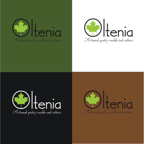 加拿大叶子标志，标题为“oltenia -手工糕点模具和切割机”