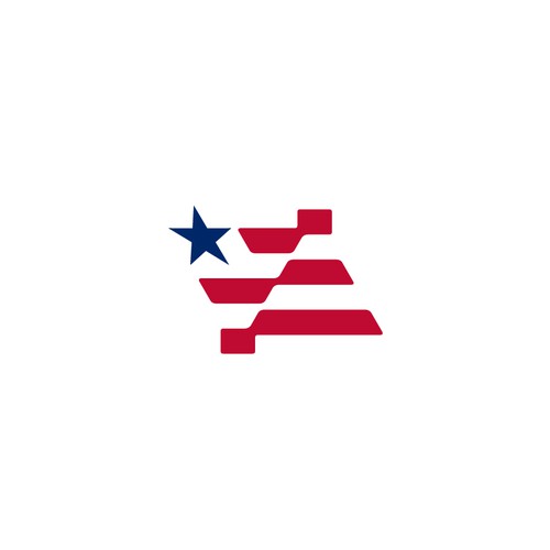 American flag design with the title 'Iconic Logo for America's Premier Diagnostic Laboratory'