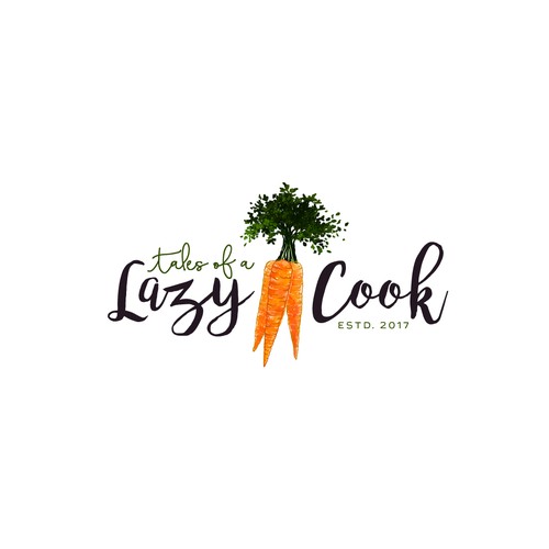 Carrot design with the title 'Logo design for Chef Christine.'