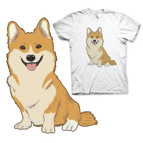 Corgi design with the title 'Happy Corgi'