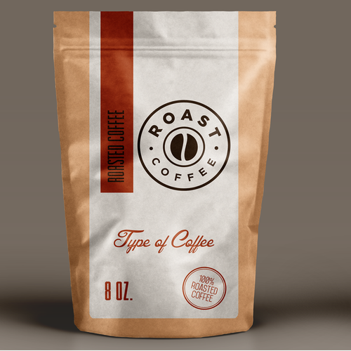 Shop packaging with the title 'Roast Coffee'