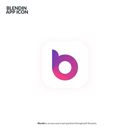 Blend design with the title 'BlendIn App Icon'