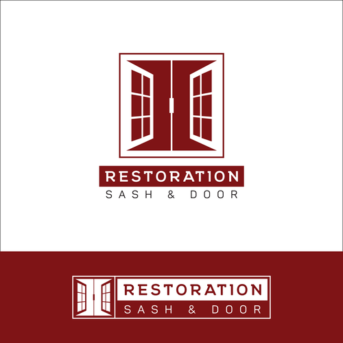 Window logo with the title 'Restoration Sash and Door'