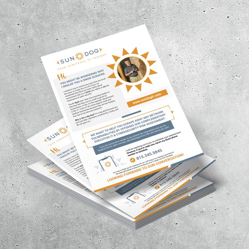 IT design with the title 'Postcard Insert for Direct Mail Gift'