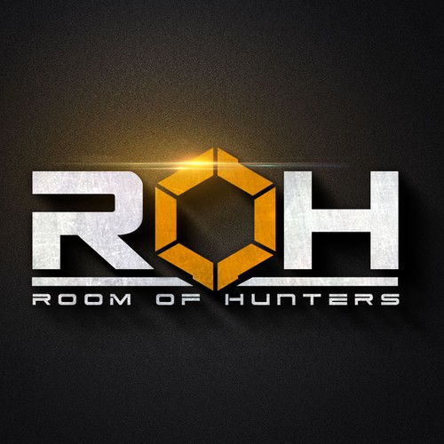 Textured design with the title 'Room of Hunters'