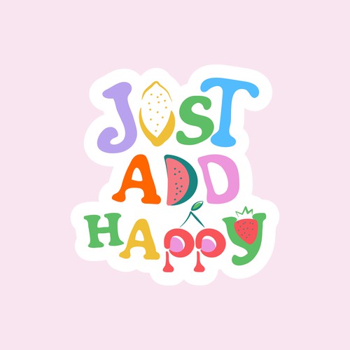 Fruit artwork with the title 'Custom sticker'