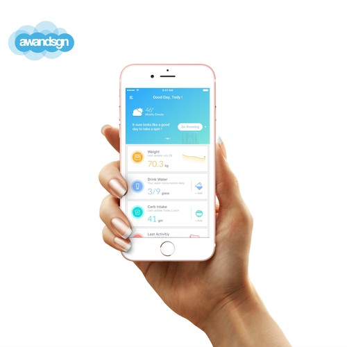 Intuitive design with the title 'Wight Loss App'