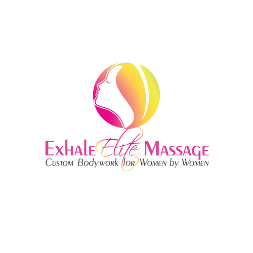 Massage logo with the title 'Logo for Exhale Elite Massage'