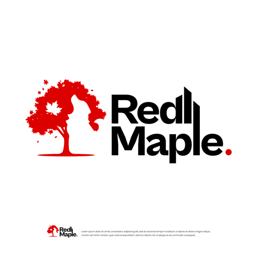 Tree brand with the title 'Red Maple'