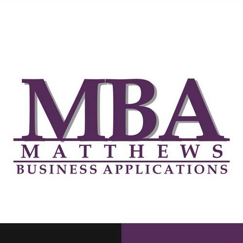 Name logo with the title 'Logo Design for Matthews Business Applications'