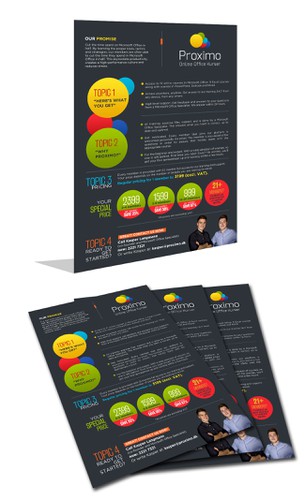 Best design with the title 'Brochure for Online Training'