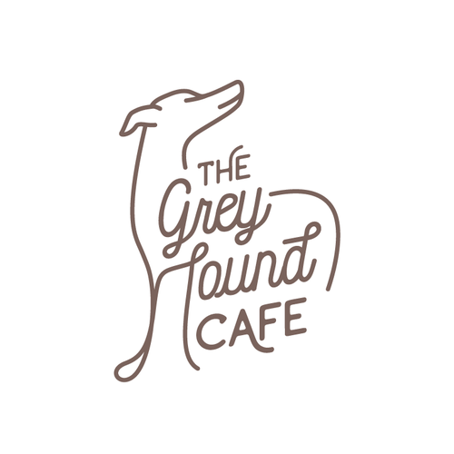 Cafe brand with the title 'The Greyhound Cafe Logo'