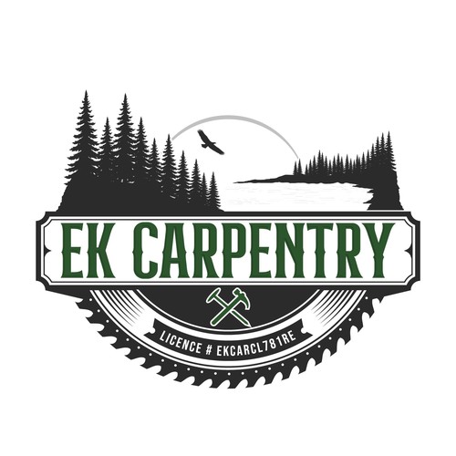 Carpentry design with the title 'Construction company logo'