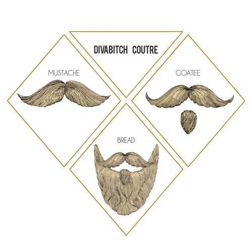 Industrial artwork with the title 'Divabitch coutre'